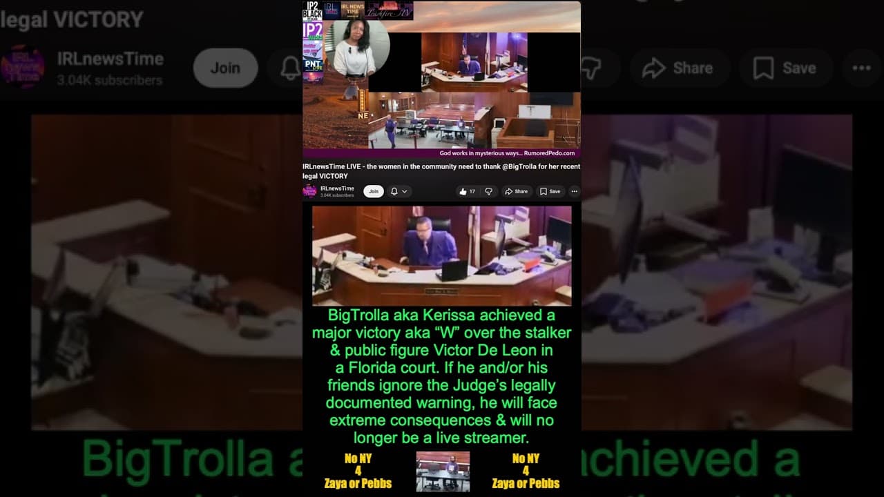 @bigtrolla achieved a W over her stalkers Amanda & Zaya - NO NEW YORK 4 Pebbies & De Leon