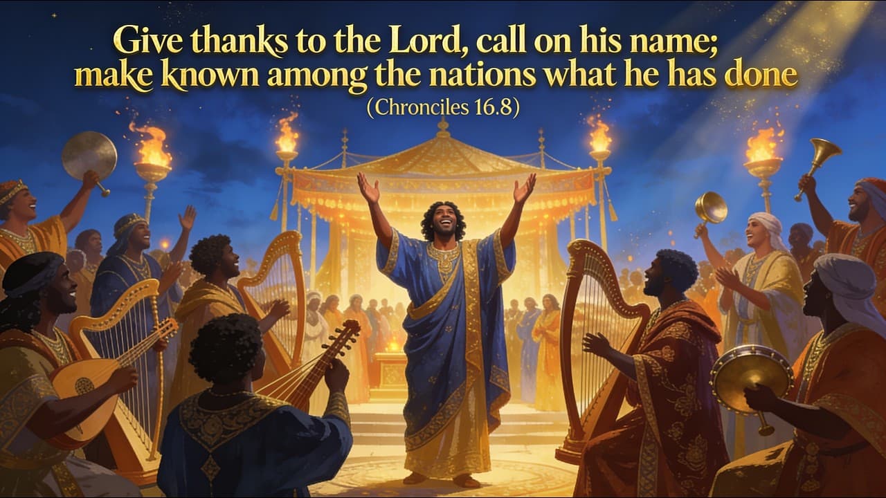 Give Thanks and Sing - a song inspired by David's Psalm of Thanksgiving (1 Chronicles 16)